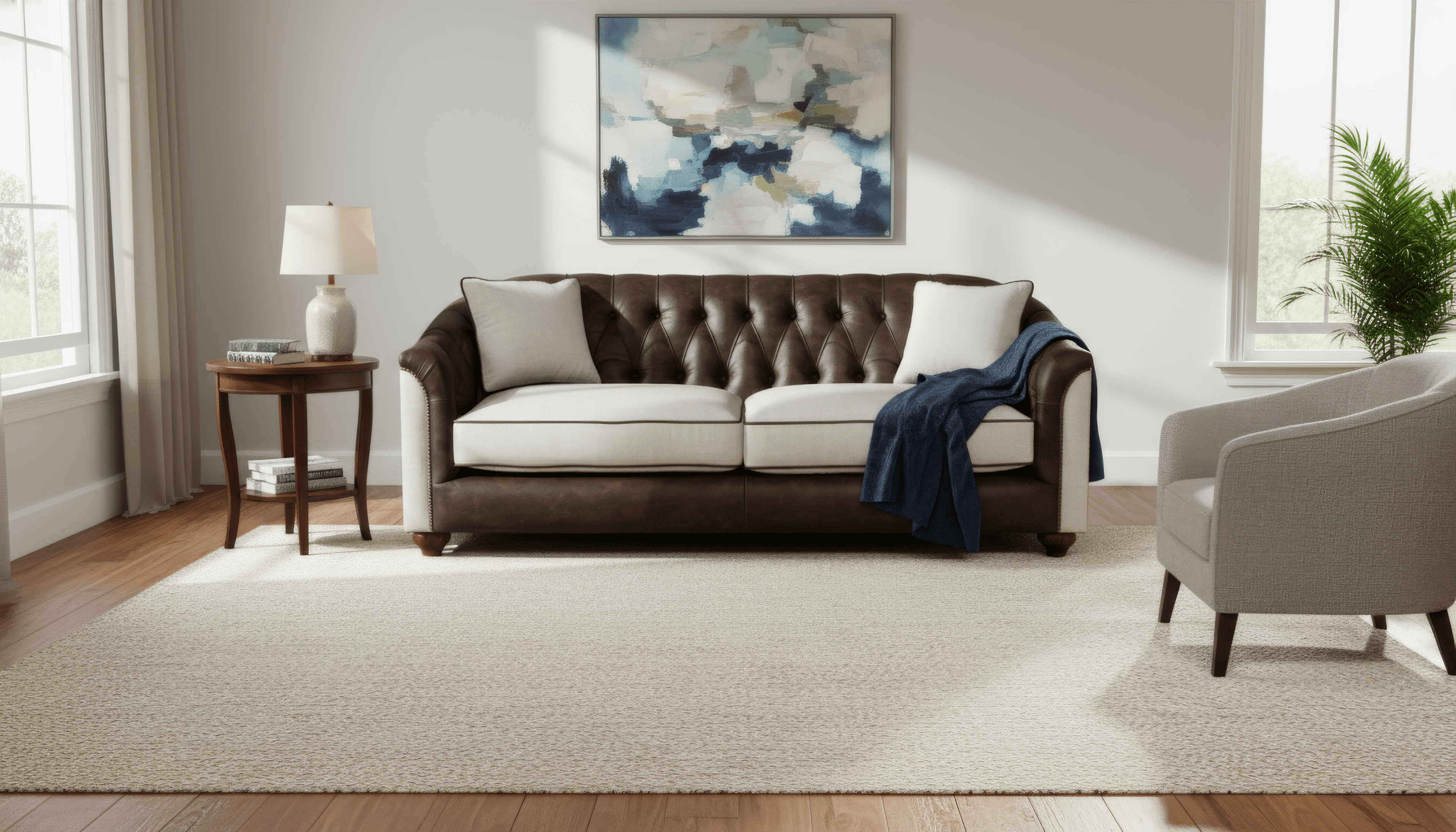 Two tone sofa view 2